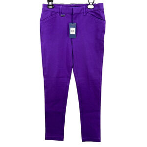 NWT Polo Golf Ralph‎ Lauren Pants Womens Sz 6 Purple Skinny Cotton Crop